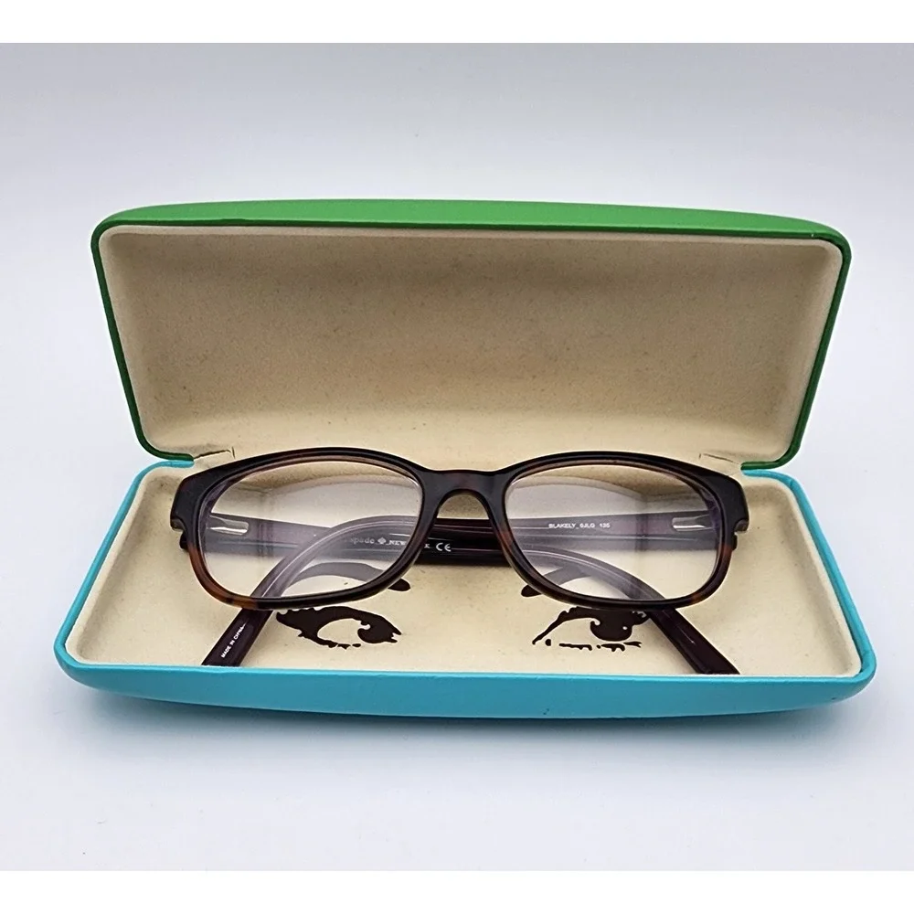 Kate Spade Blakey 0JLG Tortoise on Purple Eyeglasses Frame‎ Flexhinge 135 W CASE
